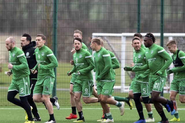 Darnell Johnson, second right, has returned to training. Picture: SNS Group