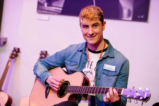 Andrew also took part in a music workshop at event