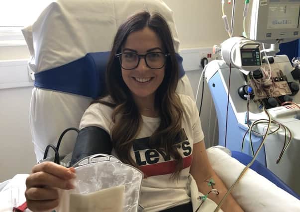 Former Miss Edinburgh Fiona Dickie is encouraging more people to join the stem cell register after making a donation to help a man with blood cancer in Sheffield.