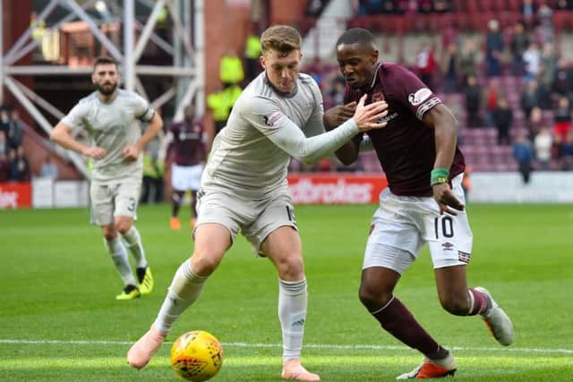 Hearts won the previous encounter at Tynecastle this season between the sides. Picture: SNS