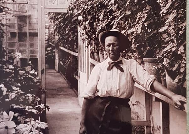 Mary Elizabeth Burton, who is believed to be the first woman in Scotland to hold the position of head gardener, in the greenhouse at the former Mavisbank hospital at Loanhead. PIC:Courtesy of Midlothian Archives.