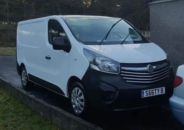 The van was stolen from outside an address in Fauldhouse. Picture: Contributed