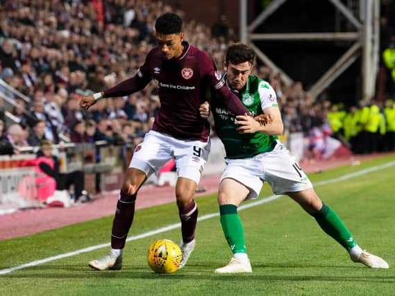 Hearts and Hibs are in the hunt for third place. Picture: SNS