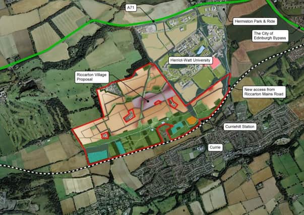 Proposals for "Riccarton Village" in the west of Edinburgh includes 80 hectares of green space.