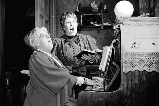 Margaret Rutherford and Peggy Mount appearing Farewell Farewell Eugene