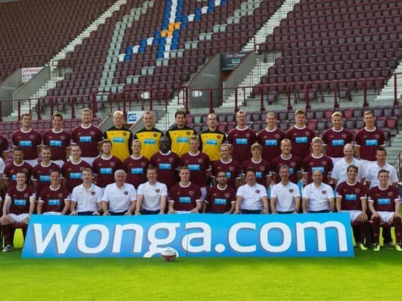 The Hearts first-team squad pictured at the start of the 2011/12 season