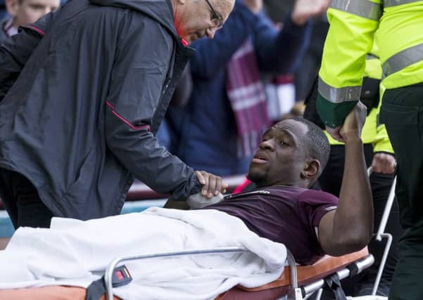 Hearts' Uche Ikpeazu will miss the club's trip to face Rangers. Picture: SNS/Bruce White
