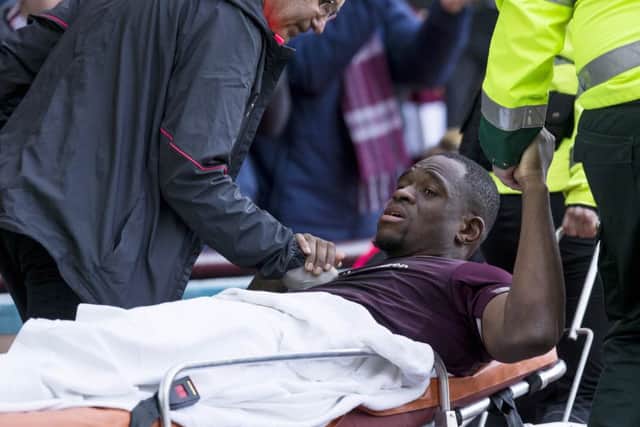 Hearts' Uche Ikpeazu will miss the club's trip to face Rangers. Picture: SNS/Bruce White