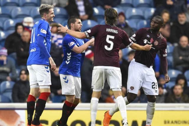 Hearts lost 3-1 on their last trip to Ibrox. Picture: SNS