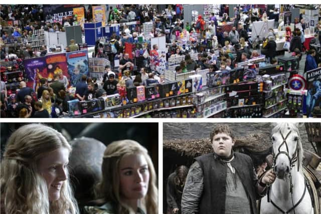 Aimee Richardson (Myrcella Baratheon),Sam Coleman (young Hodor) and last year's crowds.