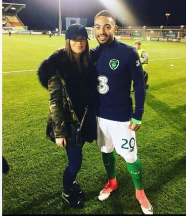 Hearts star Jake Mulraney and his partner Aoife McDonagh