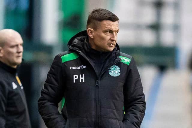 Paul Heckingbottom has guided Hibs into the top six. Pic: SNS