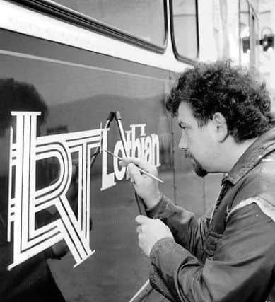 John Dickson painted the first LRT logo on the side of a bus in Edinburgh