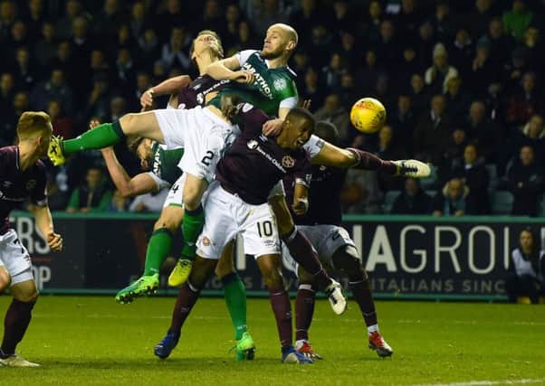 Hearts and Hibs will contest the third Edinburgh derby of the 2018/19 campaign tomorrow. Picture: SNS Group