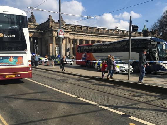 The scene on Princes Street