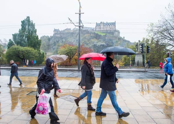 Heavy Rain is expected this weekend in Edinburgh and the Lothians. Picture: Ian Georgeson