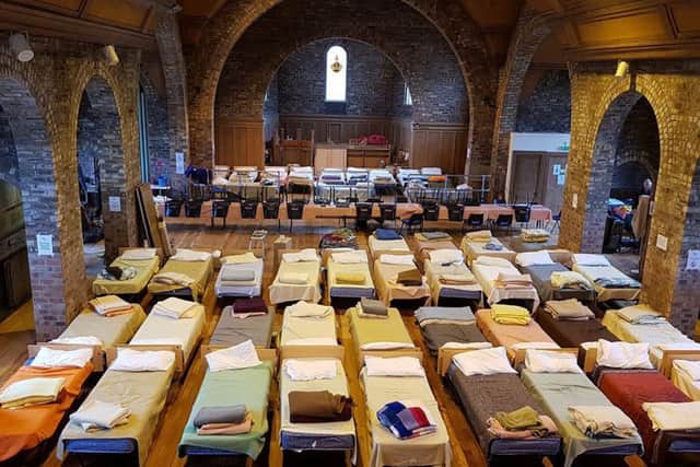 The conversion of one of the city's Church of Scotland kirks means 75 people who usually sleep in doorways and graveyards have somewhere warm and safe to sleep. Picture: SWNS