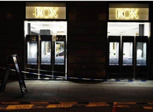 The scene at Rox jewellers after the robbery in 2013