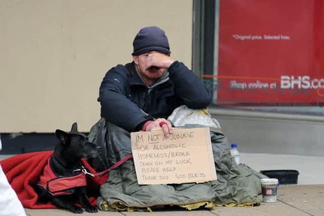 A homeless person in Edinburgh. Pic: Lisa Ferguson