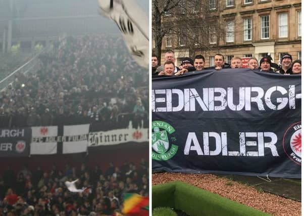 Hibs fans from the Edinburgh Adler group will be joined by their Eintracht Frankfurt counterparts for the movie screening. Pic: Edinburgh Adler Facebook