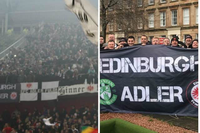 Hibs fans from the Edinburgh Adler group will be joined by their Eintracht Frankfurt counterparts for the movie screening. Pic: Edinburgh Adler Facebook