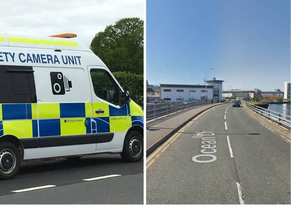 A speed camera van recorded 105 motorists speeding on Ocean Drive. Pic: Safety Camera Scotland/ Google Maps