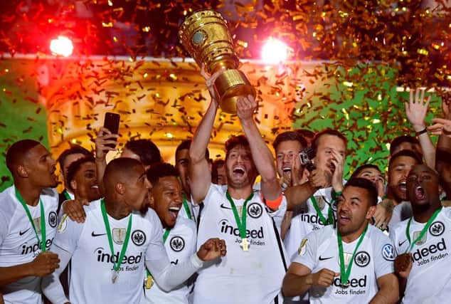 Eintracht Frankfurt shocked Bayern Munich last year in the German Cup final, bringing to an end 30 trophyless years. Picture: Getty Images