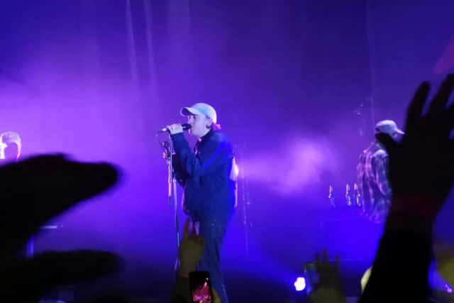 The DMA's on stage.