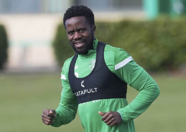 Gael Bigirimana has not played for Hibs since February 2. Pic: SNS