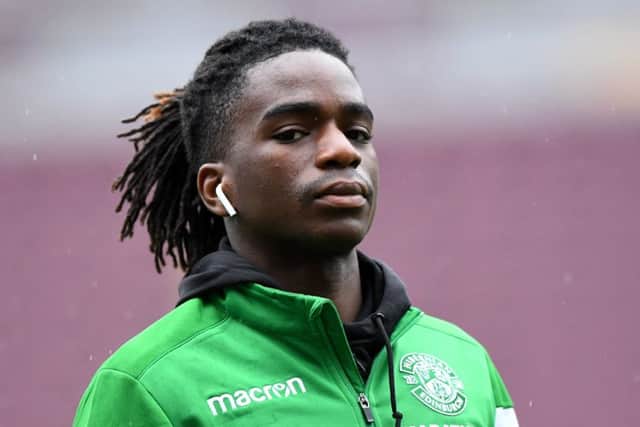 Stephane Omeonga has shone during his loan spell at Hibs. Pic: SNS