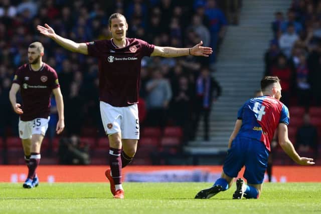 Peter Haring during Hearts' 3-0 Scottish Cup semi-final win over Inverness CT. Picture: Getty