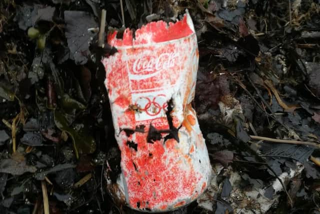 A Coca-Cola can featuring a promotion for the Seoul Olympics was discovered during a beach clean-up at Cramond