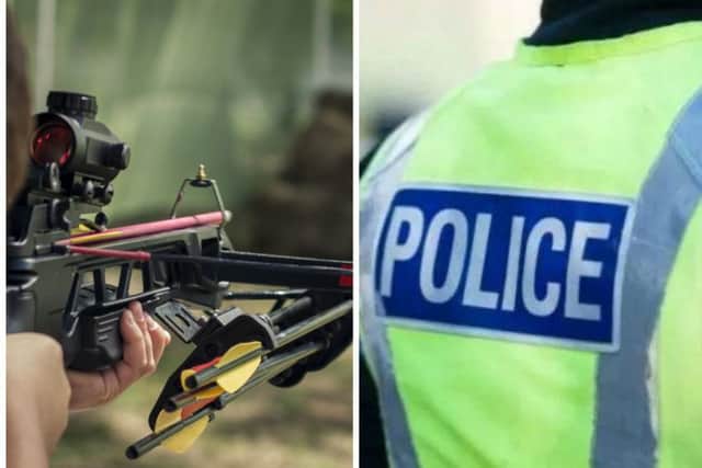 Armed police were called to a report of teenagers with a crossbow in Midlothian. Pic: Kordin Viacheslav - Shutterstock/ Police Scotland