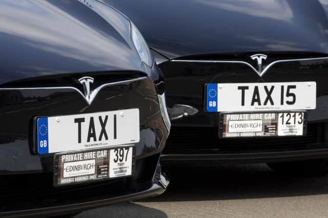 Edinburgh taxi company Capital Cars has forked out £130,000 on personalised number plates, for two new electric Teslas, TAXI and TAXI5, with TAXI plate worth more than the car it sits on.