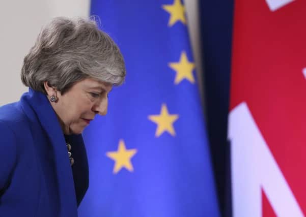 Theresa May made a guarantee that the UK wouldm leave the EU on March 29 - but we did no such thing. Picture: AP