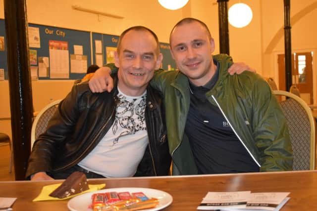 Steps to Hope founder Richard Roncero (right) with service user Scott Forbes who is grateful for the charity's support.