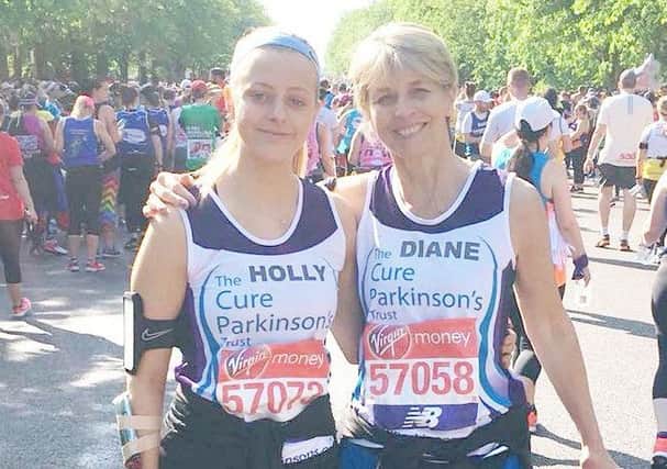 Holly Hastings and mum Diane at last years London Marathon