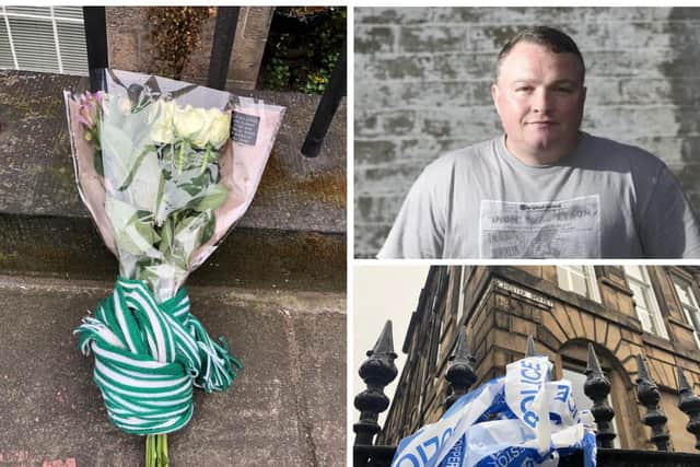 Tributes are being left at the scene of the shooting on Chester Street
