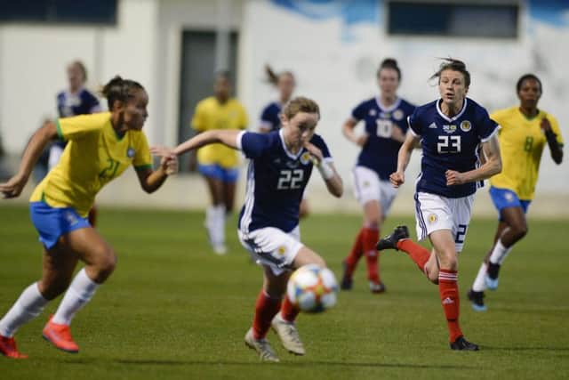 Scotland's women defeated Brazil in a recent friendly. Picture: Lorraine Hill