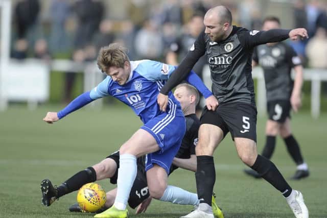 Conrad Balatoni and City have lost ground on leaders Peterhead. Pic: TSPL