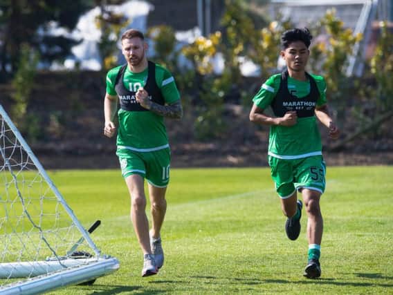 Martin Boyle (left) pictured in training with Yrick Gallantes