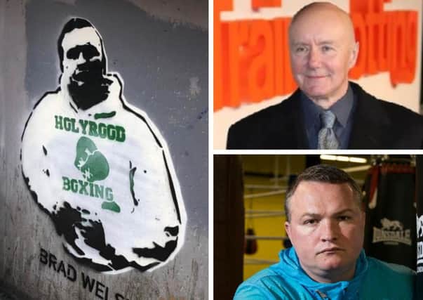 A video showing the mural (left) being painted has appeared on Irvine Welsh's Instagram account