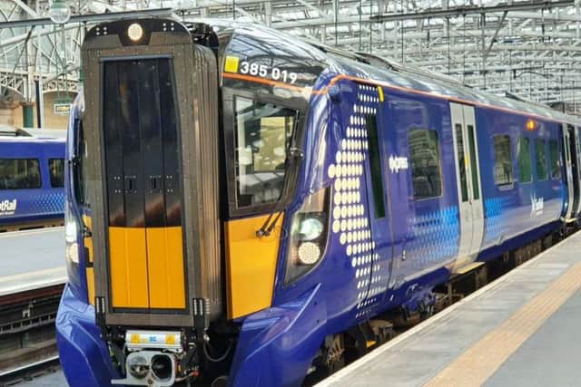New class 385 trains started running today on the Edinburgh-Shotts-Glasgow Central line. Picture: ScotRail