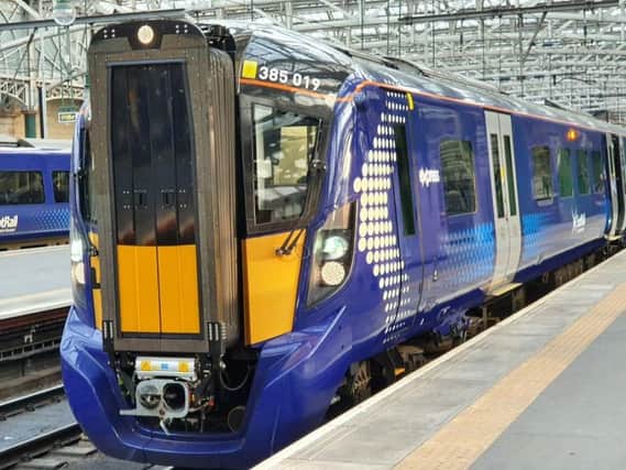 New class 385 trains started running today on the Edinburgh-Shotts-Glasgow Central line. Picture: ScotRail