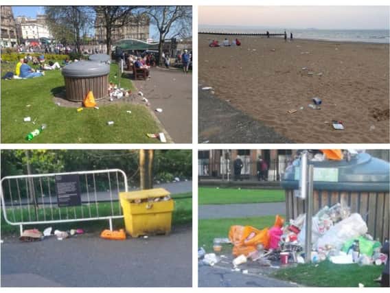 Edinburgh much-loved beauty spots took a bit of a hammering over the weekend