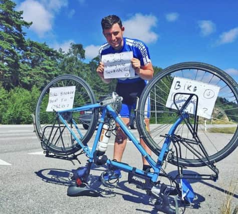 Round The World Cyclist, Josh Quigley, who had his bike stolen before he  left the UK