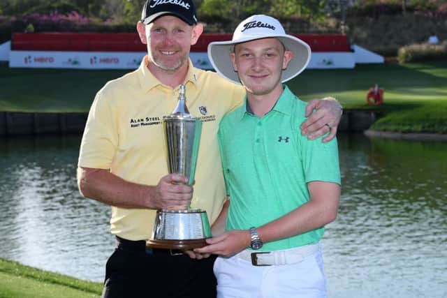 Stephen Gallacher and his son Jack won the New Delhi Open