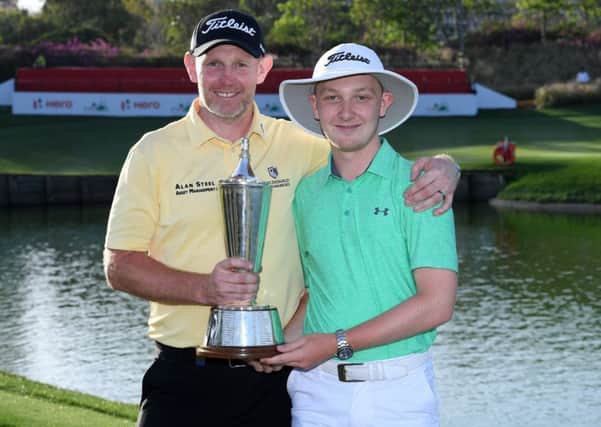 Stephen Gallacher and his son Jack won the New Delhi Open