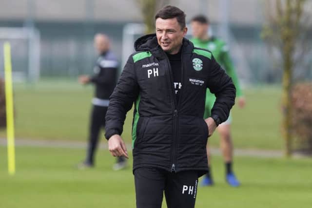 Hibs boss Paul Heckingbottom tweeted a message of thanks to a young supporter. Picture: SNS