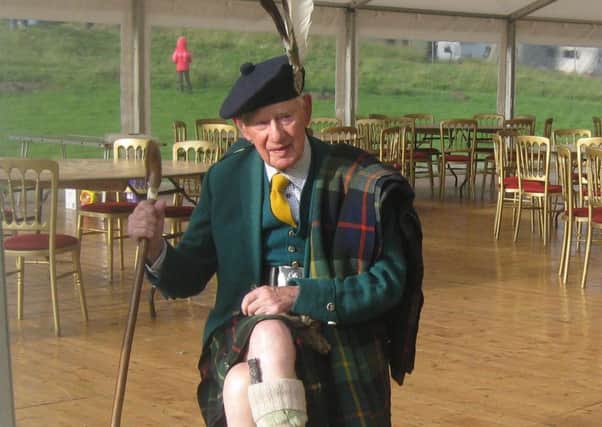 Captain Alwyne Farquharson, 16th Laird of Invercauld, is thought to be Scotland's oldest clan chief and will soon celebrate his 100th birthday. PIC: Contributed.
